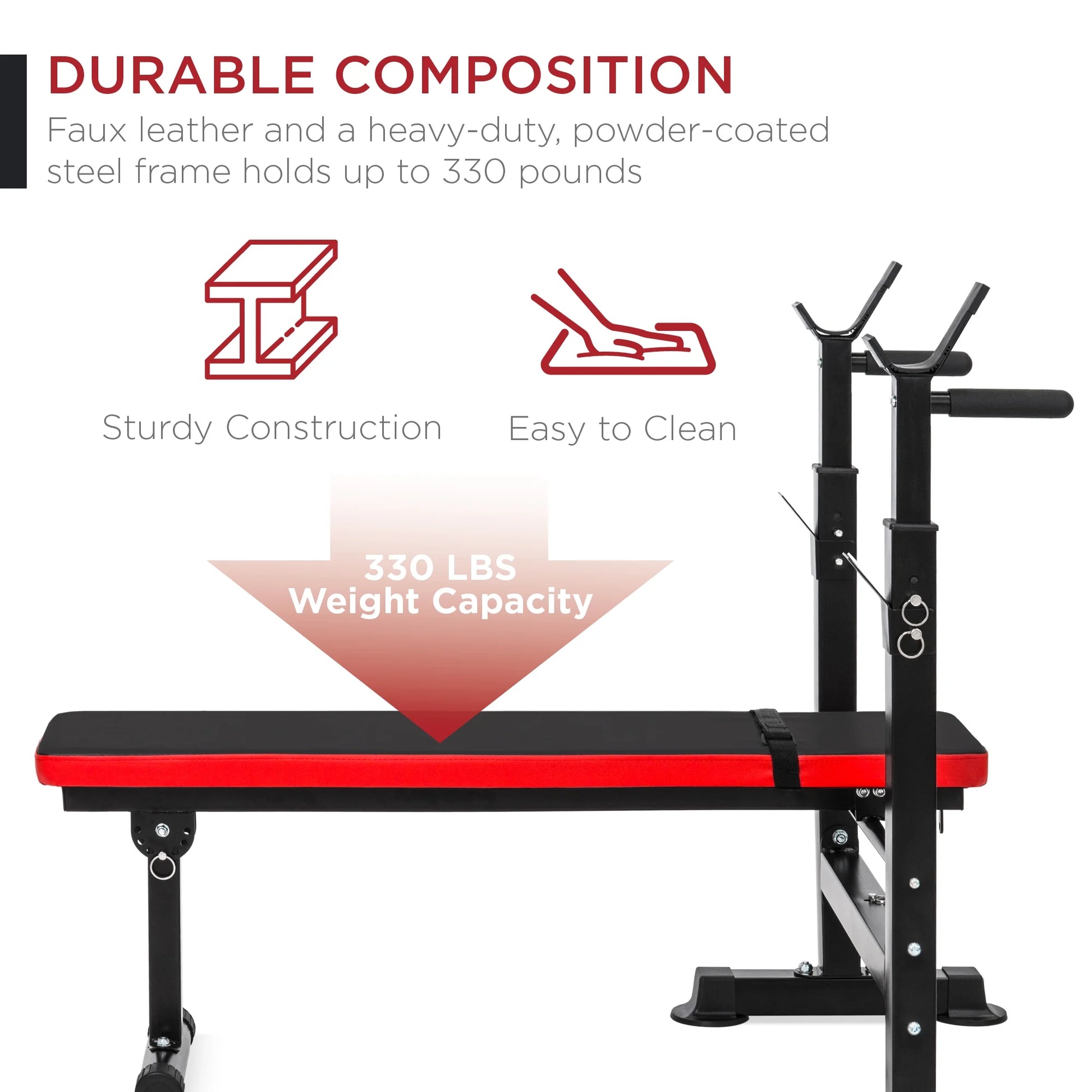 Adjustable Weight Bench, 330 Lbs